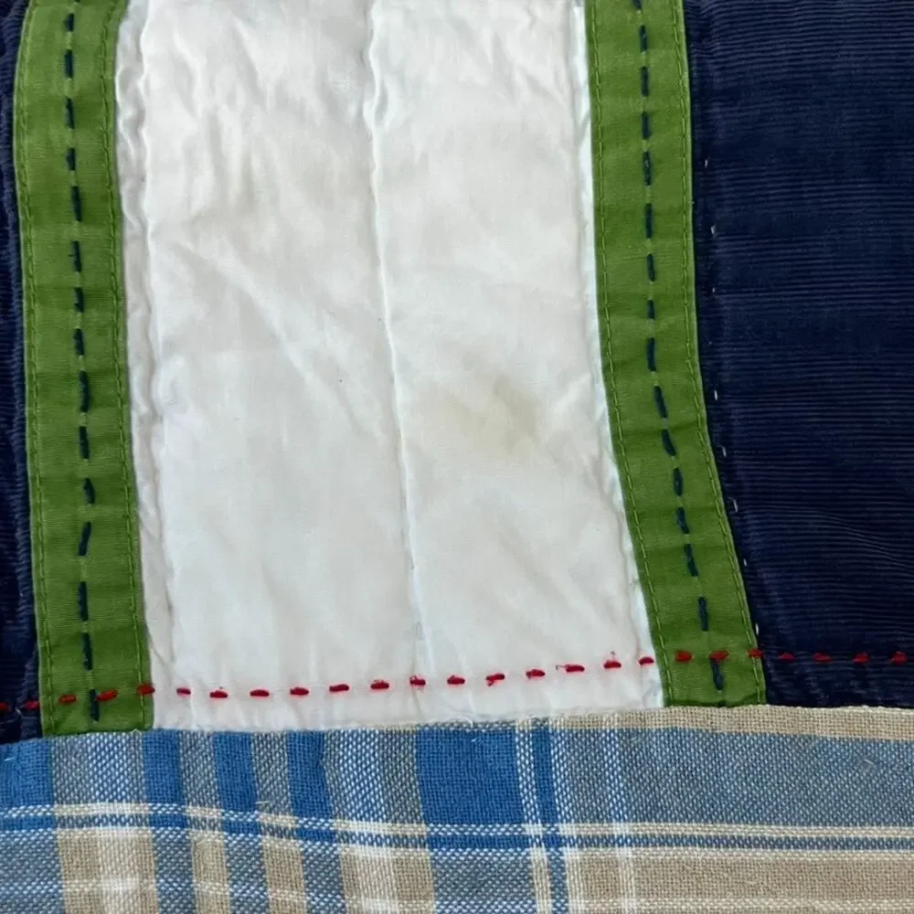 Pottery Barn Kids Twin Quilted Sports Patchwork Bedspread 69